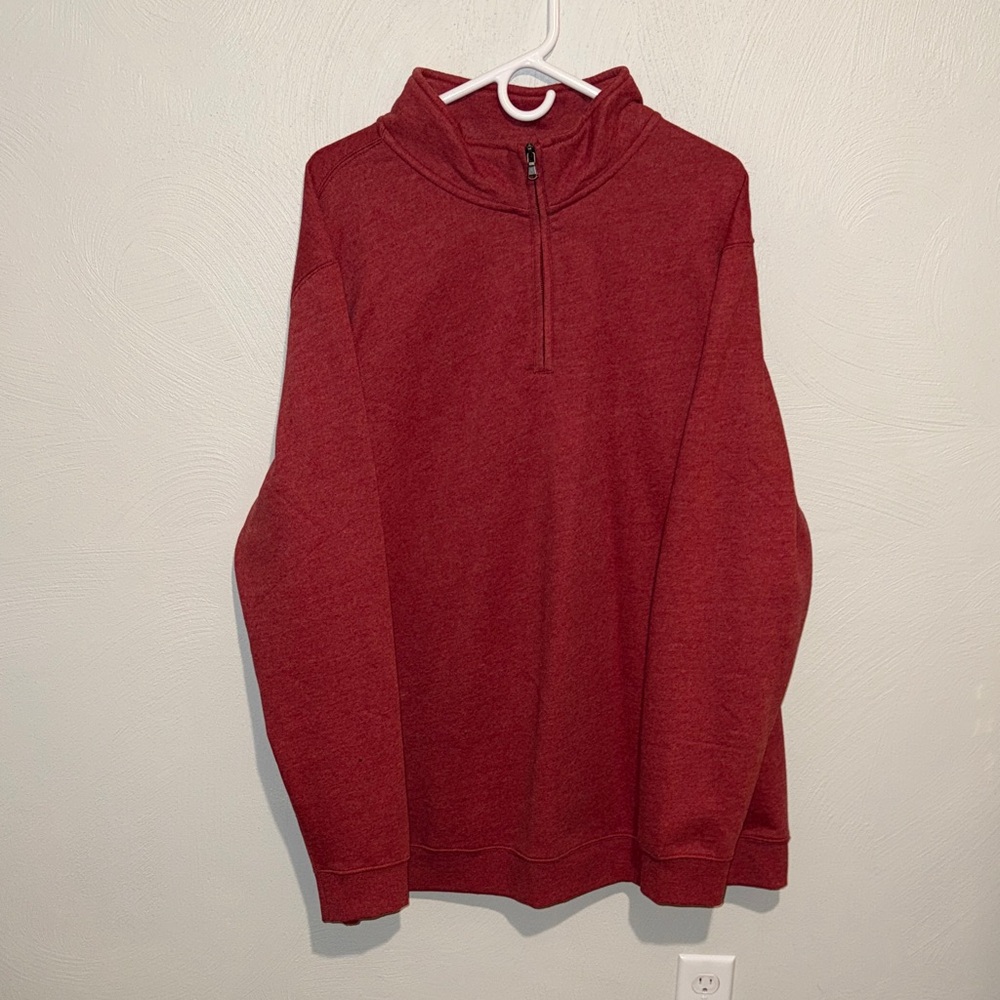 Men's Red Half-Zip Sweater